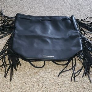 Black Victoria Secret fringe bag